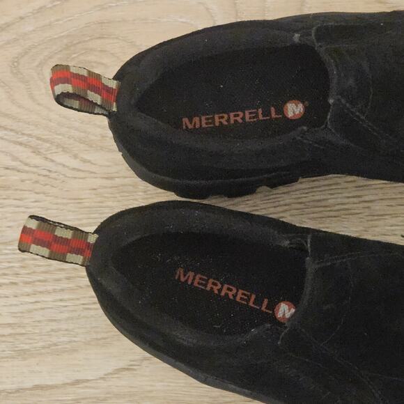 Merrell Women’s Black Suede Winter Moc Slip On Comfort Walking Shoes Size 7 - Picture 6 of 8